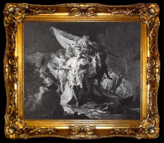 framed  Francisco Goya Hannibal surveying the Italian Prospect, ta009-2